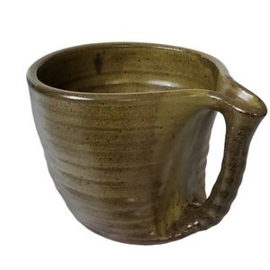 Studio Art Pottery Oversized Mug Shape Planter/ Vase Stamped